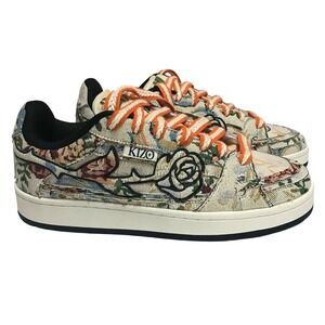 KIZO Floral Tapestry grandmas couch Sneakers Men Low Top Rose Embroidery 9.5